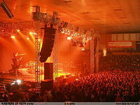 Pohled na stage z kapela Cradle Of Filth