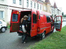 Příprava k odjezdu od zkušebny